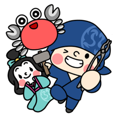 [LINEスタンプ] かじまるくんとかなちゃん