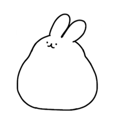 [LINEスタンプ] もっちりとしたうさぎ