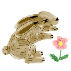 [LINEスタンプ] うさぎ追いしのはら