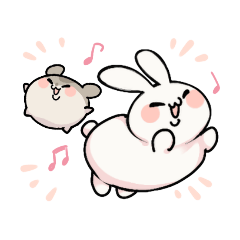 [LINEスタンプ] たっぷりうさハム