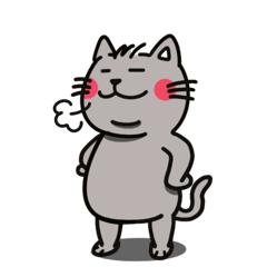 [LINEスタンプ] ぽっちゃり猫 オグオグ ver.1