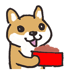 [LINEスタンプ] 飲食する犬