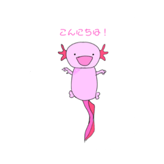 [LINEスタンプ] 色んな色のウーパールーパー