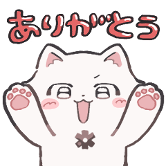 [LINEスタンプ] しろがねこちゃんず