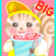 [LINEスタンプ] Big 可愛いりすさんと美味しいメニュー