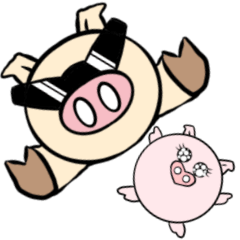 [LINEスタンプ] やさぐれ豚 アウトロースタンプpart3