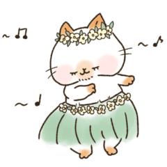 [LINEスタンプ] ふんわりフラねこ