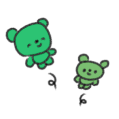 [LINEスタンプ] たのしそうなスタンプ（虹色のくま）