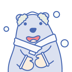 [LINEスタンプ] はにかむホッキョクグマレオ