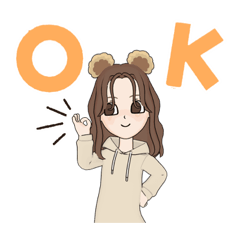 [LINEスタンプ] くまさんスタンプ！おんなのこスタンプ
