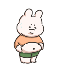 [LINEスタンプ] ぽっちゃり【Rabbit】