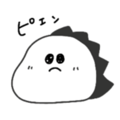 [LINEスタンプ] シンプルで使いやすいモノクロザウルスくん