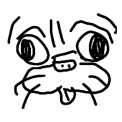 [LINEスタンプ] パグの顔