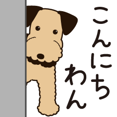 [LINEスタンプ] エアデールのテリアさん