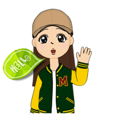 [LINEスタンプ] ボーイシュな女の子