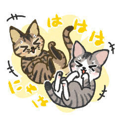 [LINEスタンプ] キジトラサバシロにゃんこスタンプ1