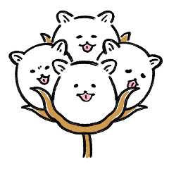 [LINEスタンプ] 4匹のわた犬