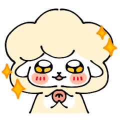 [LINEスタンプ] ふわふわクリーム羊！