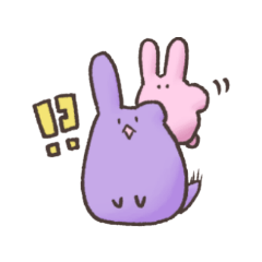 [LINEスタンプ] カラフルなうさぎのようなもの