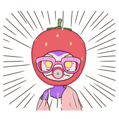 [LINEスタンプ] 苺星人だ