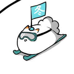 [LINEスタンプ] 白いウミウシ【冬】