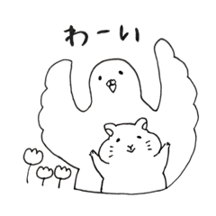 [LINEスタンプ] ゆるいやつらのモノクロスタンプ