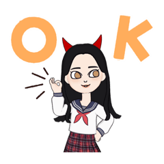 [LINEスタンプ] 鬼っ子 ゆいちゃん。