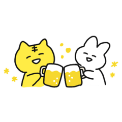 [LINEスタンプ] うさぎととらと時々いぬ 2【敬語多め】