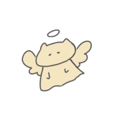 [LINEスタンプ] 元気のないネコ天使