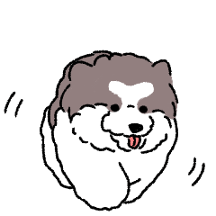 [LINEスタンプ] もふもふした犬たち