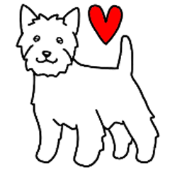 [LINEスタンプ] 犬種別ウエストハイランドホワイトテリア