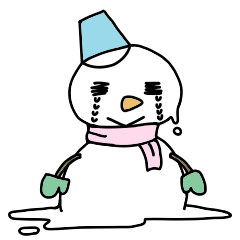 [LINEスタンプ] とけかけ雪だるまのせつないスタンプ