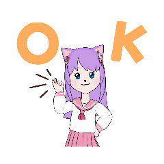 [LINEスタンプ] ネコ耳娘