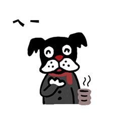 [LINEスタンプ] 相槌をうつ犬