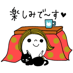 [LINEスタンプ] mottoの冬とあたし2（リメイク）