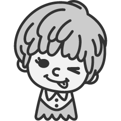 [LINEスタンプ] Monochrome Girl Sticker 01