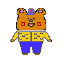 [LINEスタンプ] 冬服を着ているゆるキャラのスタンプ。