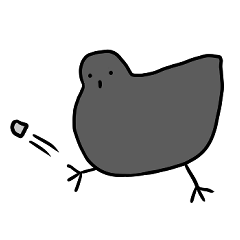 [LINEスタンプ] 黒い鳩さんBLACK