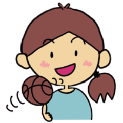 [LINEスタンプ] バスケ好き （女子）