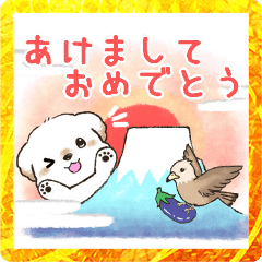 [LINEスタンプ] チワマルのぽんちゃん 冬スタンプ