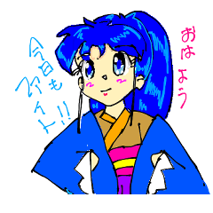 [LINEスタンプ] 女剣士たちとモガとわんちゃん