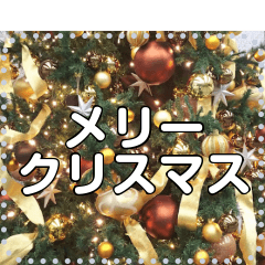 [LINEスタンプ] クリスマスツリー自由メッセージ