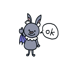 [LINEスタンプ] ゆるふわコウモリくん