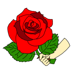 [LINEスタンプ] 愛を込めてバラの花束を