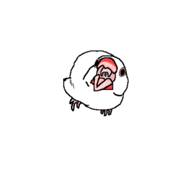 [LINEスタンプ] 顔で語る白文鳥