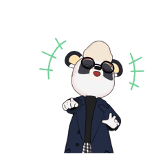 [LINEスタンプ] 白黒パンダマン