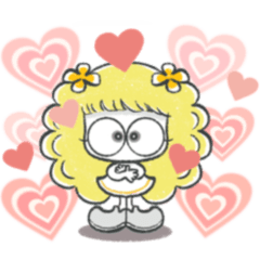 [LINEスタンプ] オタク女子♡黄色