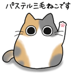 [LINEスタンプ] もちゃねこパステル三毛