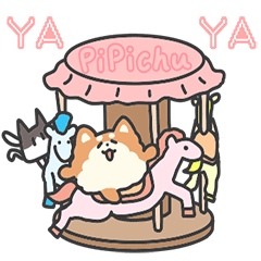 [LINEスタンプ] Pipichu-柴犬とBENZ猫