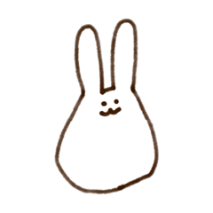 [LINEスタンプ] ないりのシンプルうさぎ